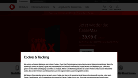 What Vodafone.de website looked like in 2022 (2 years ago)