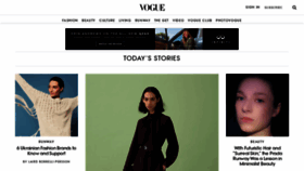 What Vogue.com website looked like in 2022 (2 years ago)