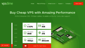 What Vpsdime.com website looked like in 2022 (2 years ago)