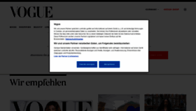 What Vogue.de website looked like in 2022 (2 years ago)