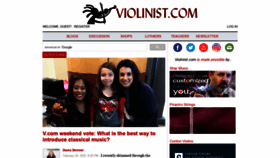 What Violinist.com website looked like in 2022 (2 years ago)