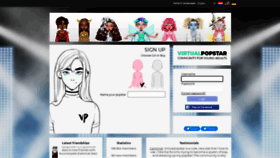 What Virtualpopstar.com website looked like in 2022 (2 years ago)