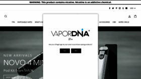 What Vapordna.com website looked like in 2022 (2 years ago)