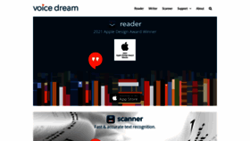 What Voicedream.com website looked like in 2022 (2 years ago)