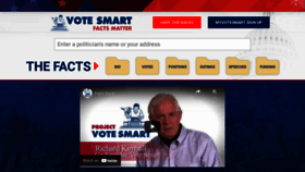What Votesmart.org website looked like in 2022 (2 years ago)
