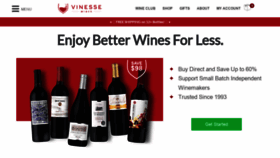What Vinesse.com website looked like in 2022 (2 years ago)