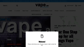 What Vape.ae website looked like in 2022 (3 years ago)