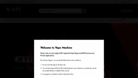 What Vapemachine.co.za website looked like in 2022 (2 years ago)