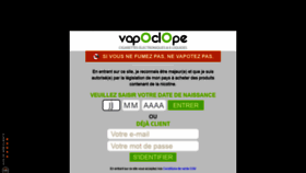 What Vapoclope.fr website looked like in 2022 (2 years ago)