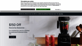 What Vitamix.com website looked like in 2022 (1 year ago)