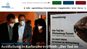 What Volksbund.de website looked like in 2022 (1 year ago)