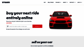 What Vroom.com website looked like in 2022 (4 years ago)