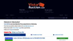 What Vistaauction.com website looked like in 2022 (1 year ago)