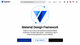 What Vuetifyjs.com website looked like in 2022 (3 years ago)