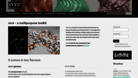 What Vvvv.org website looked like in 2022 (1 year ago)