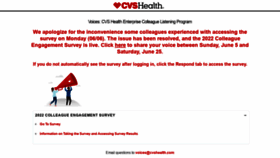 What Voices.cvshealth.com website looked like in 2022 (1 year ago)