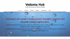 What Vedantahub.org website looked like in 2022 (1 year ago)