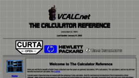 What Vcalc.net website looked like in 2022 (1 year ago)