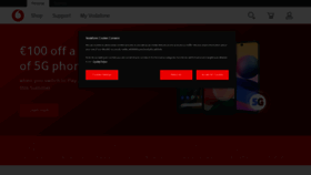 What Vodafone.ie website looked like in 2022 (3 years ago)