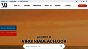 What Virginiabeach.gov website looked like in 2022 (1 year ago)