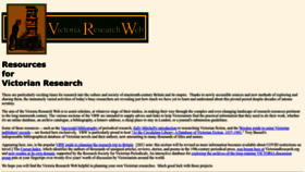 What Victorianresearch.org website looked like in 2022 (1 year ago)