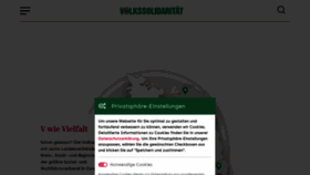 What Volkssolidaritaet.de website looked like in 2022 (1 year ago)
