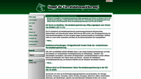 What Vorratsdatenspeicherung.de website looked like in 2022 (1 year ago)