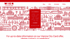 What Viennacitycard.at website looked like in 2022 (1 year ago)