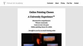What Virtualartacademy.com website looked like in 2022 (1 year ago)