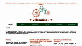 What Velorution.org website looked like in 2022 (1 year ago)