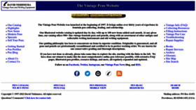 What Vintagepens.com website looked like in 2022 (1 year ago)
