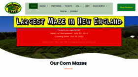 What Vermontcornmaze.com website looked like in 2022 (1 year ago)