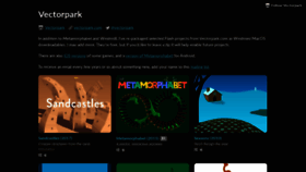What Vectorpark.com website looked like in 2022 (1 year ago)