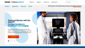 What Visualsonics.com website looked like in 2022 (1 year ago)