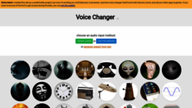 What Voicechanger.io website looked like in 2022 (1 year ago)