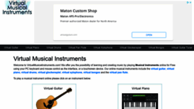 What Virtualmusicalinstruments.com website looked like in 2022 (1 year ago)