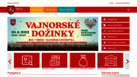 What Vajnory.sk website looked like in 2022 (1 year ago)