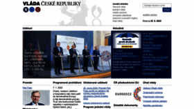 What Vlada.cz website looked like in 2022 (1 year ago)