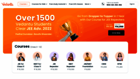 What Vedantu.com website looked like in 2022 (1 year ago)