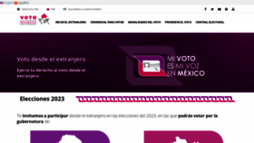 What Votoextranjero.mx website looked like in 2022 (1 year ago)