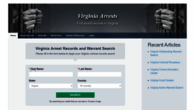 What Virginiaarrests.org website looked like in 2022 (1 year ago)