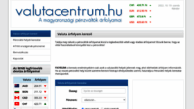 What Valutacentrum.hu website looked like in 2022 (1 year ago)
