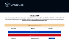 What Vpngame.com website looked like in 2022 (1 year ago)