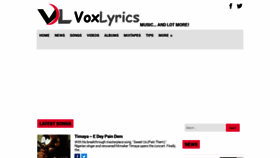 What Voxlyrics.com website looked like in 2022 (1 year ago)