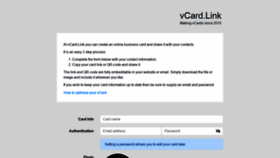 What Vcard.link website looked like in 2022 (1 year ago)