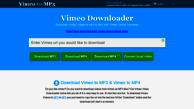 What Vimeotomp3.com website looked like in 2022 (3 years ago)