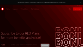 What Vodafone.om website looked like in 2022 (3 years ago)