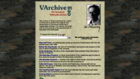 What Varchive.org website looked like in 2022 (2 years ago)