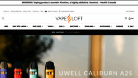 What Vapeloft.com website looked like in 2022 (1 year ago)