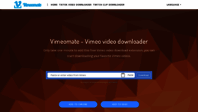 What Vimeomate.com website looked like in 2022 (1 year ago)